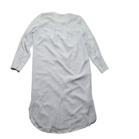 Club Monaco Long Sleeve Shirttail Silk Chiffon Dress Size 4 - Picture 8 of 10